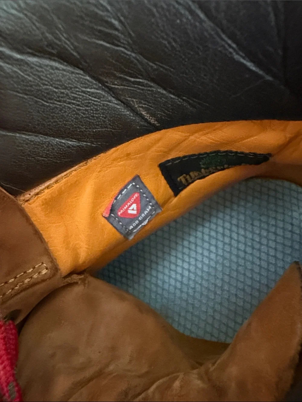 Timberland Wheat Brown Leather Boot with Red Laces